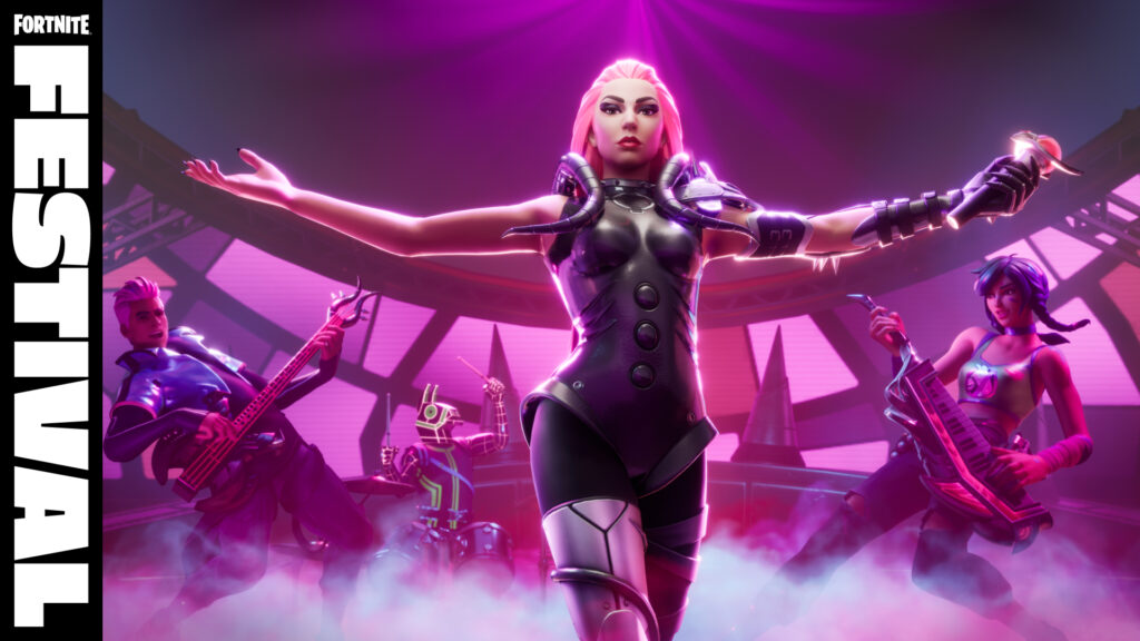 Lady Gaga como ícone da 2ª temporada do Fortnite Festival