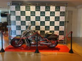 Exposição de motos antigas em Barretos